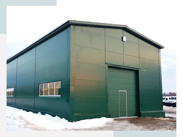 Двускатные ангары в Тихорецке