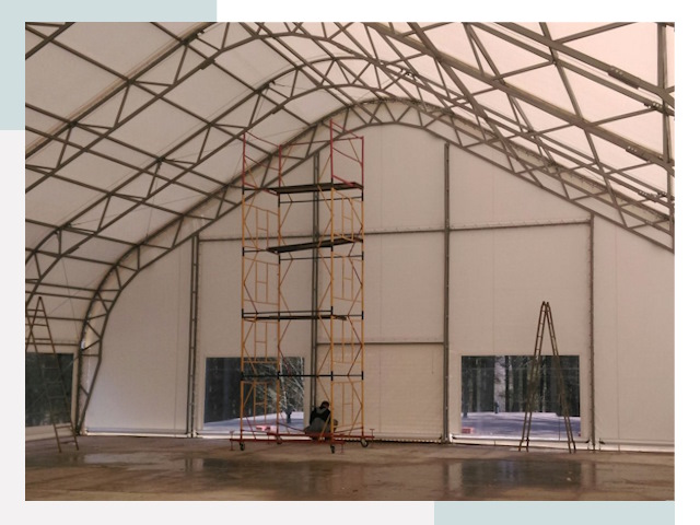 Шатровые ангары в Тихорецке