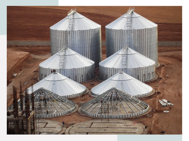 Строительство зерновых силосов в Тихорецке