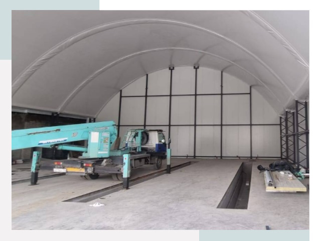 Внутреннее оснащение ангаров в Тихорецке